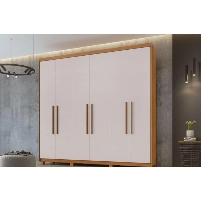 GUARDA ROUPA 6 PTS ARIES AMENDOA CLEAN/OFF WHITE