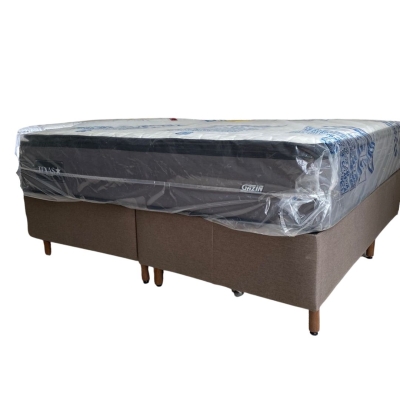 BOX 138X26 SLIM CASAL LINHO MARROM