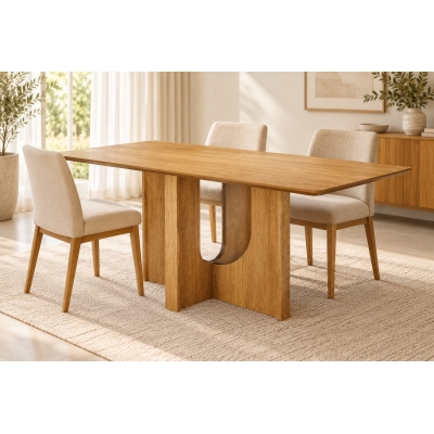 MESA DE JANTAR DORA 1600X800 S/VIDRO CINAMOMO