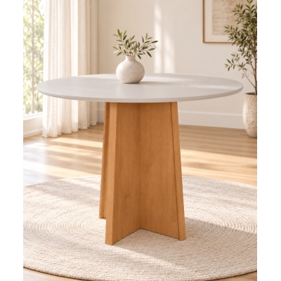 MESA RED 1.00 CELEBRARE S/VIDRO AMENDOA CLEAN/OFF WHITE
