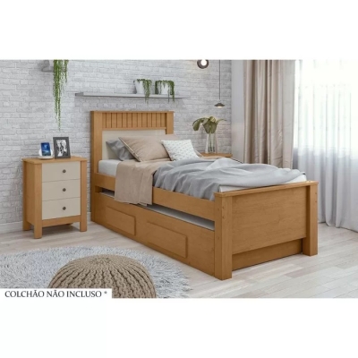 CAMA SOLT ATHENAS C/CAMA AUXILIAR AMENDOA CLE/OFF WH